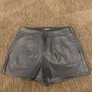 Express leather shorts